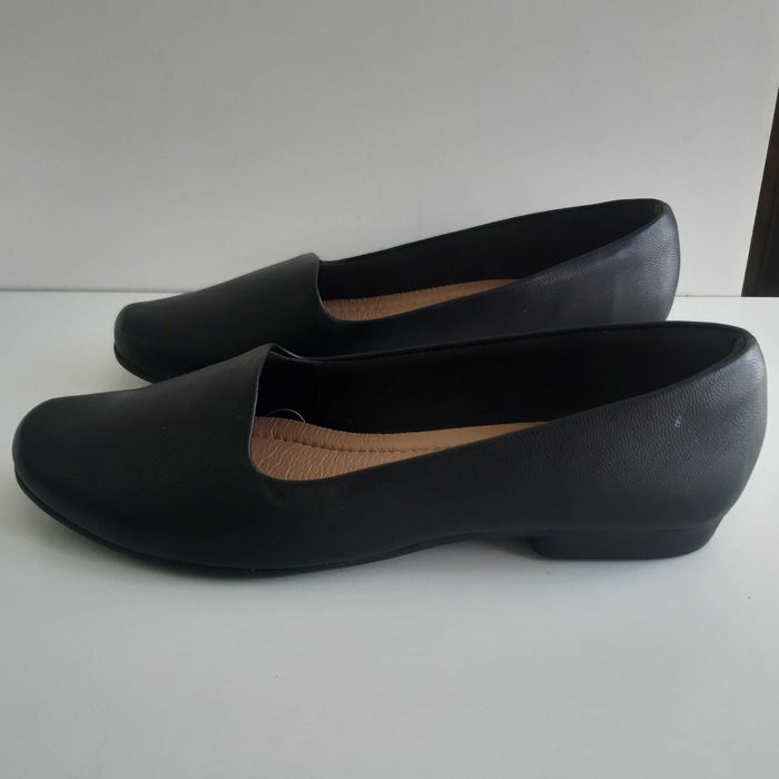 Sapatos Senhora Piccadilly Pretos Lisos 36 Salto 1cm Sola Borracha Como Novos