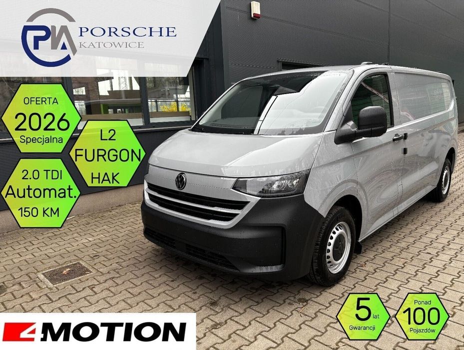 Volkswagen Transporter Furgon 2.0 TDI 150 KM 4MOTION 8-automat L2  Furgon 2.0 TDI 150 KM 4Motion AUT L2 2026 Leasing 102,9%