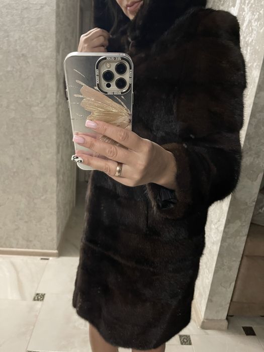 Норкова шуба натуральна