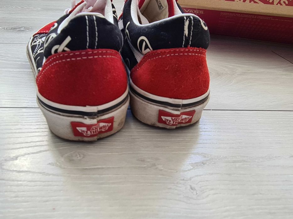 Buty Vans Old Skool Circle V Czarne Czerwone r.39