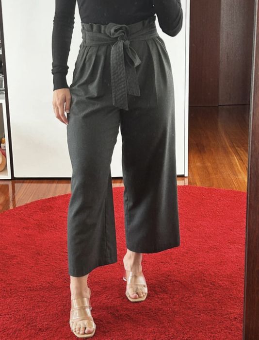 Calças Culottes de cintura subida - ZARA