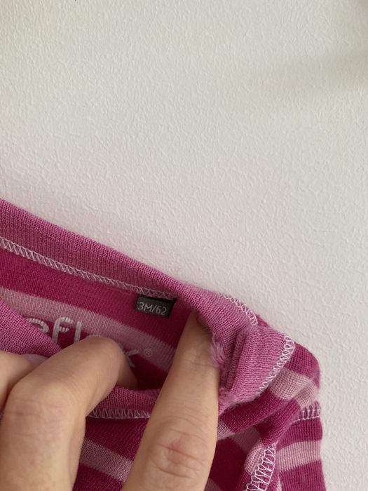 Body reflex 62 paski różowe wełna merino