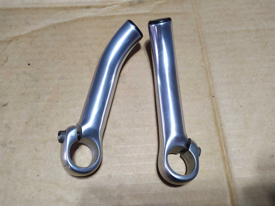 Rogi aluminiowe na kierownicę Dł.12cm Srebrne Polecam