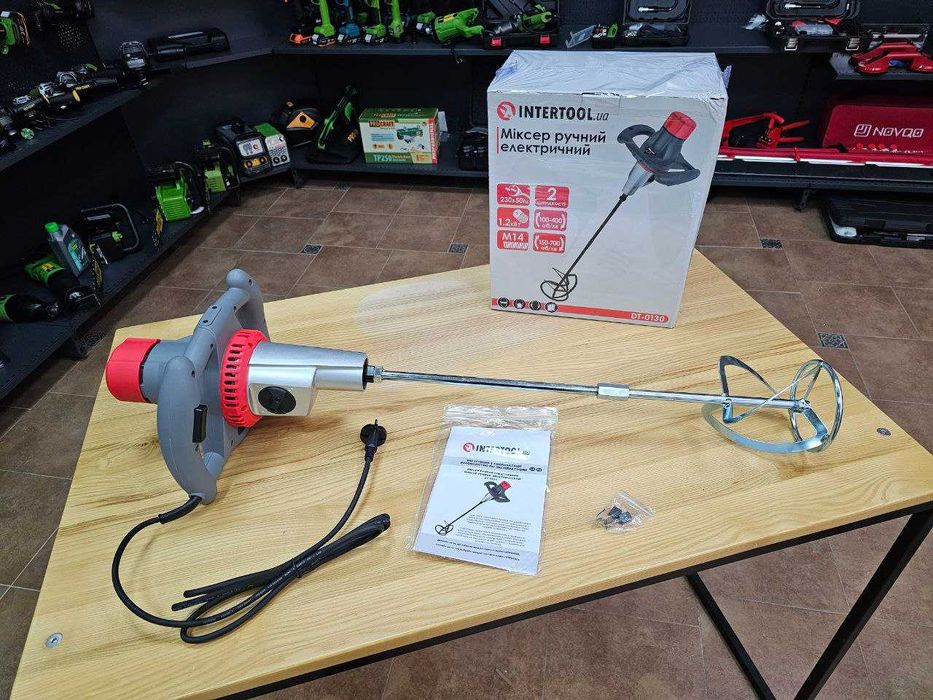 Потужний Будівельний Двошвидкісний Міксер Intertool З Гарантією