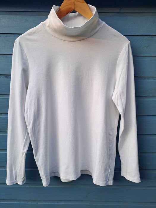 Golf biały Uniqlo bawełna L XL 42 basic