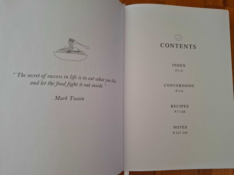 Livro para receitas - Recipe Book LANPN
