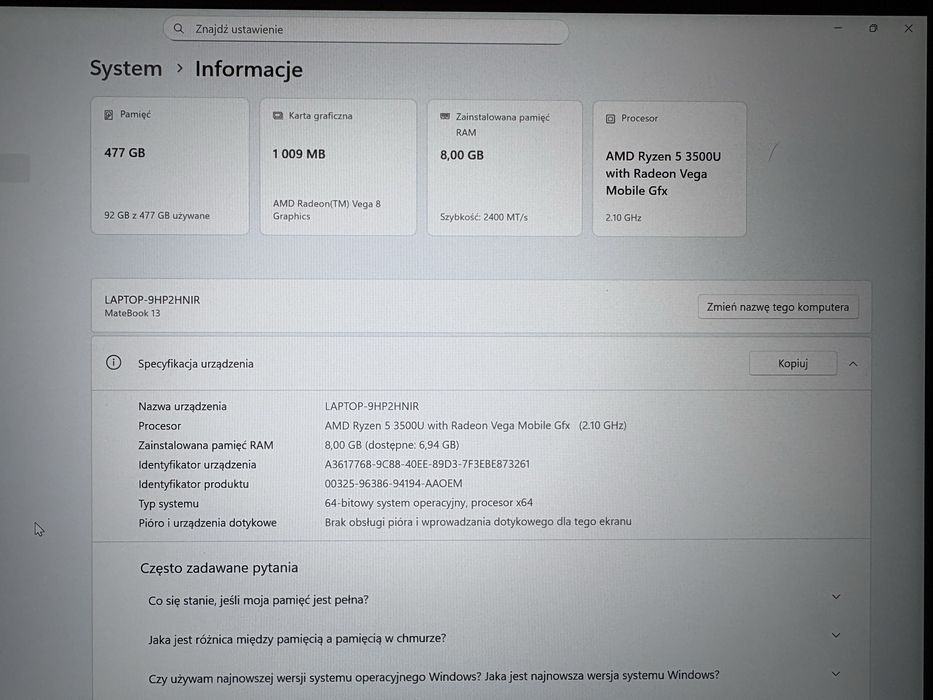 Huawei MateBook 13  8/512