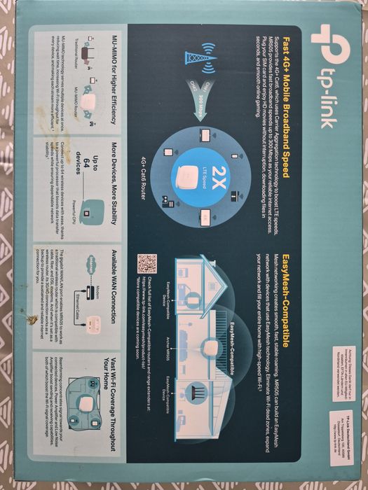 Tp Link Router Wifi LTE 4G+ Sim