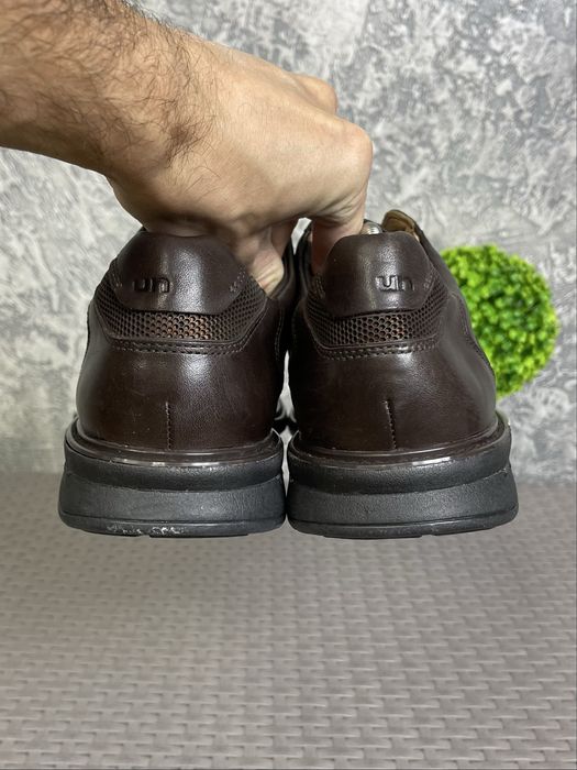 Clarks Structured туфли кроссовки 45-46 размер кожаные коричневые