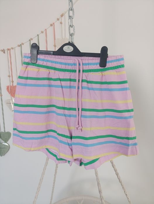 Szorty spodenki w paski 40 L Kieszenie