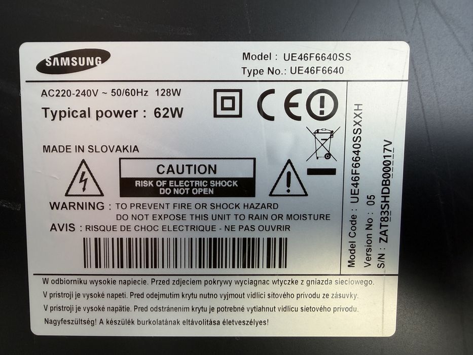 Telewizor Samsung 46” UE46F6640 – sprawny, dobry stan