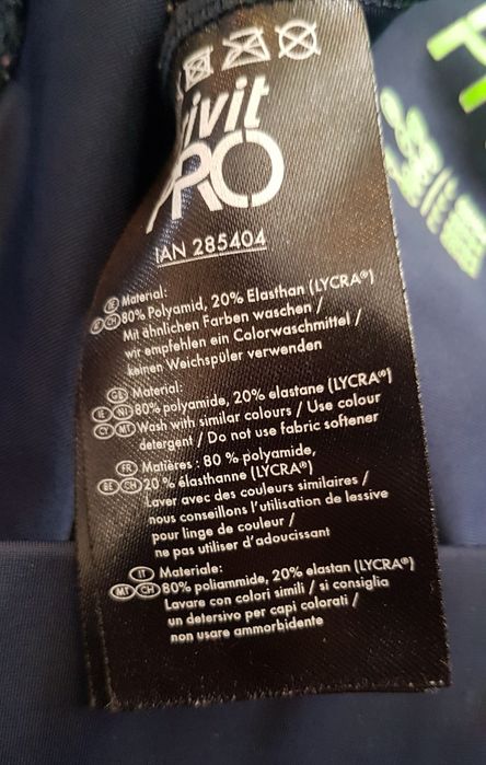 spodenki krótkie rowerowe,kolarskie męskie   rozm L Crivit Pro