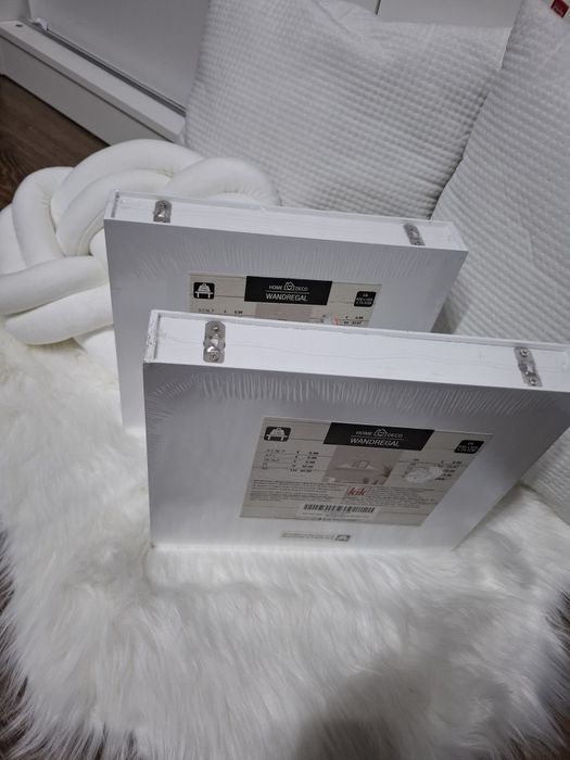 Zestaw 2 półek białych 30x26x4.5cm