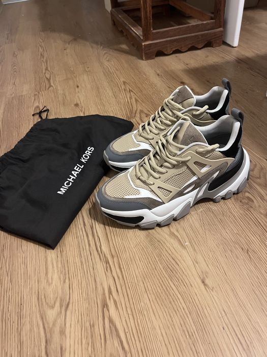 кросівки Michael kors Nick Leather and Suede Trainer