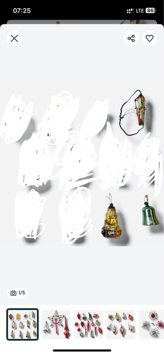 Новорічні іграшки (РЕТРО 50-х років)