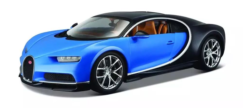 Samochód Bugatti Chiron, Niebieski. Nowy Produkt