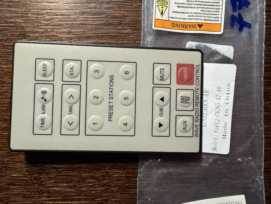 Pilot zdalnego sterowania Bose Wave Radio
