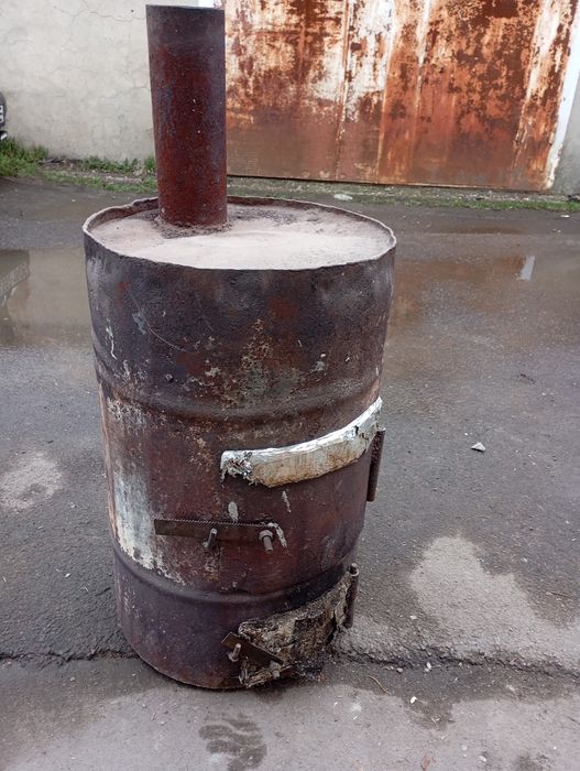 Продам буржуйку из толстостенной бочки