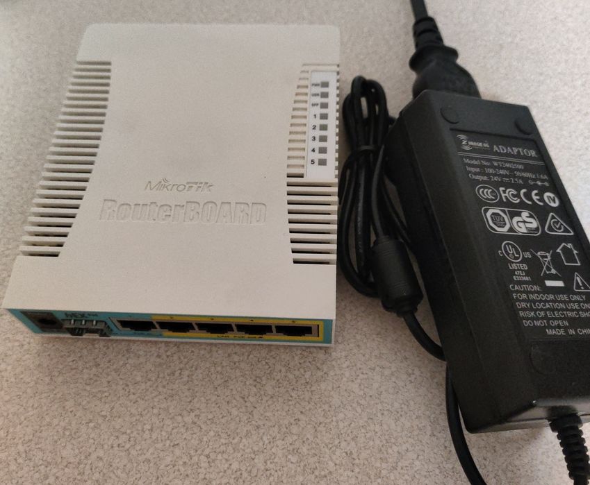 NOWY Mikrotik hEX PoE  5x gigabit zasilacz sfp USB