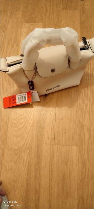 Nowa mała torebka Pierre Cardin beżowa