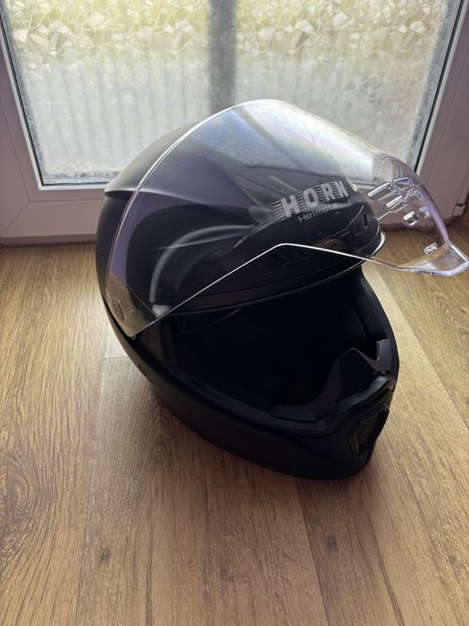 Kask motocyklowy HORN z interkomem EJEAS V6 Pro + 2 szyby - Rozmiar M