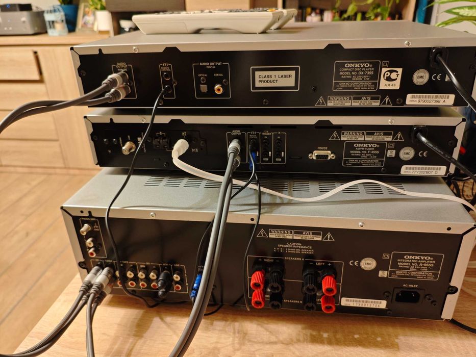 Onkyo wzmacniacz A-9555, CD DX-7355, Tuner T-4555