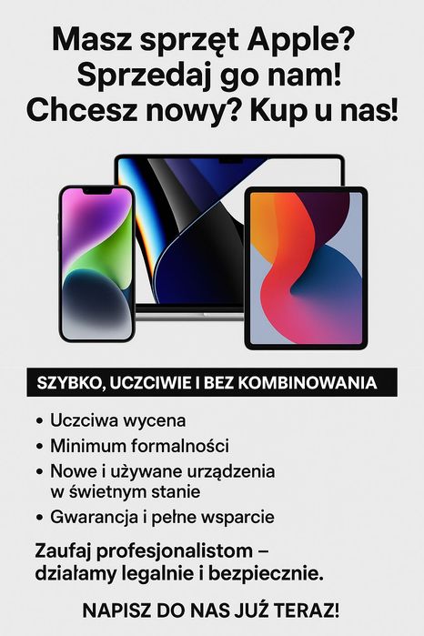 Skup Sprzedaż iPhone, iPad, Macbook Ostrów Wielkopolski, Kalisz