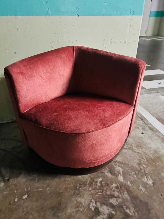 Poltrona/Cadeirão vintage em veludo bordeaux
