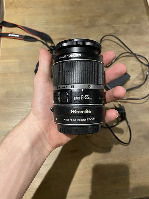 Obiektywy EF-S 18-55mm oraz EF-S 55-250mm + Adapter RF-S