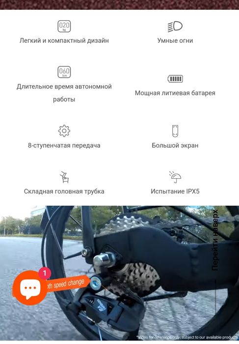 Электровелосипед Q ICYCLE F-1 ,Аккумулятор Lithium 36V / 6Ah,250W,Хит!