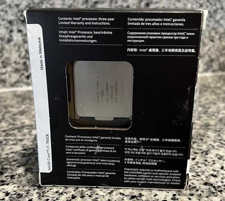 Intel I7 7800X socket 2066