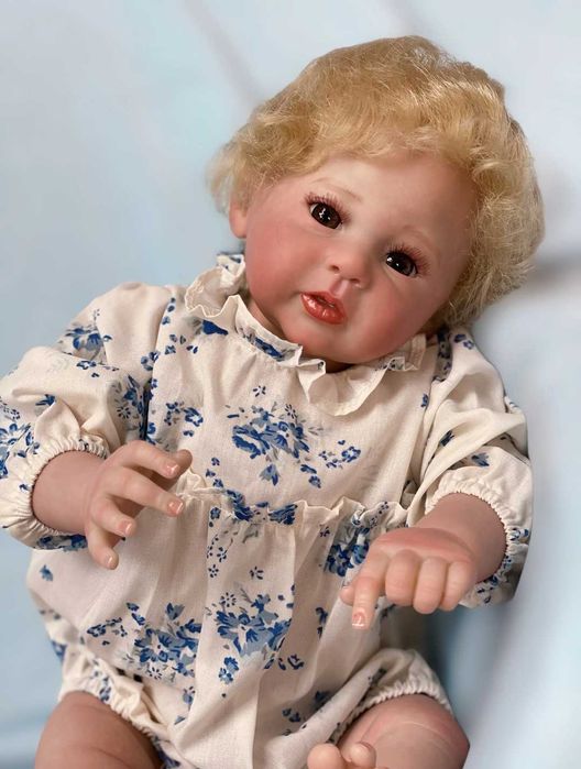 56) АКЦІЯ !!!-Кукла Реборн Младенец Djem Premium Class 3D окрас 50см