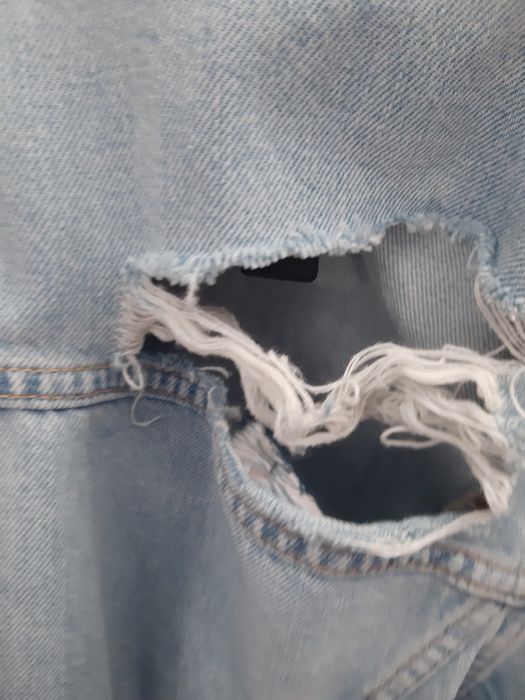 Kurtka Zara L błękit kolekcja denim jeans kurteczka katana tkmaxx spor