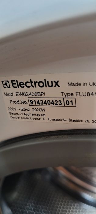 Programator do pralki Elektrolux EW6S406BP