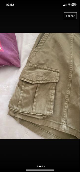 Calcoes cargo de cor verde