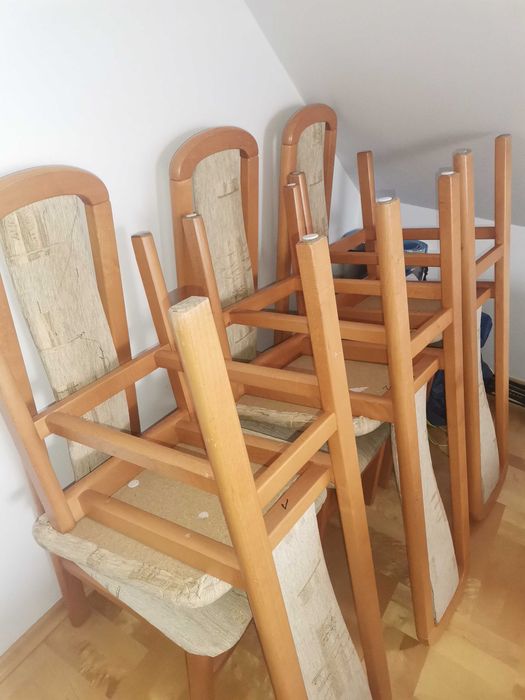 Krzesła drewniane 6 sztuk  - zestaw