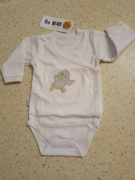 Body niemowlęce kopertowe białe Eevi rozm. 62