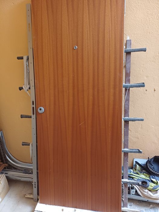 Portão sesionado e porta blindada