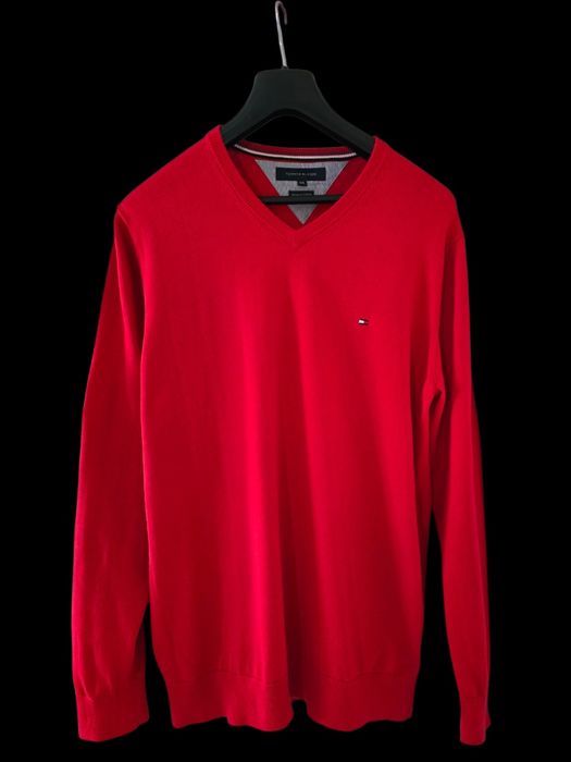 Czerwony sweter męski  TOMMY HILFIGER- XXL