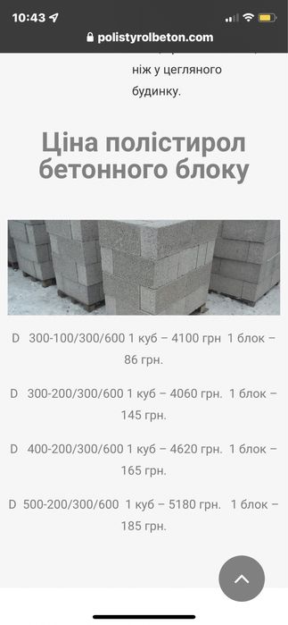 Полистиролбетонные блоки