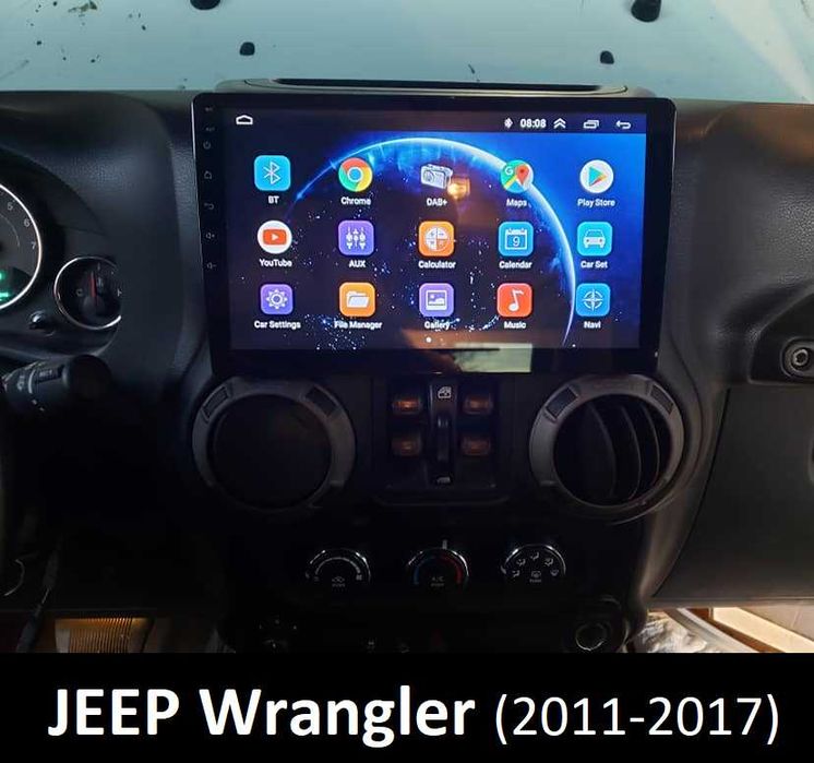 (NOVO) Rádio 2DIN • JEEP Wrangler • (2007 a 2017) • Android [4+64GB]