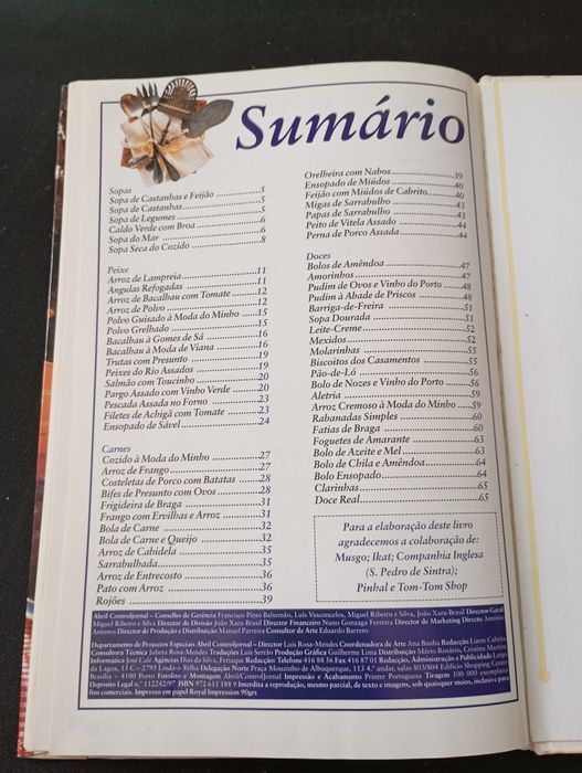 Livro " cozinha regional portuguesa do Minho"