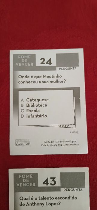 Cromos Fome de Vencer - Family