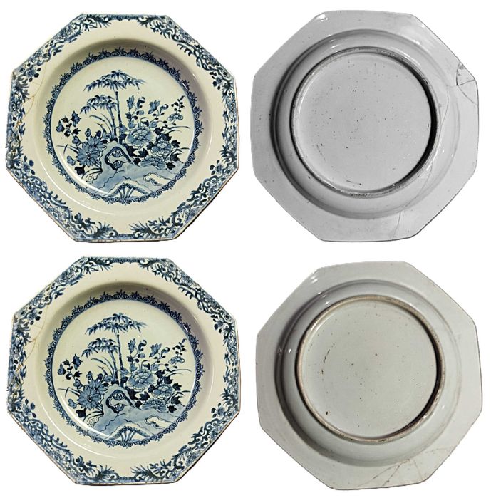 6 Pratos e 1 Cinzeiro Decorativos em Porcelana da China – XVIII-XIX-XX