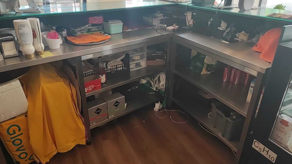 BALCÕES inox + Balcão MDF