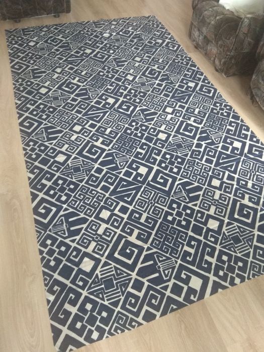 Bawełna Biało-granatowa tkanina do szycia