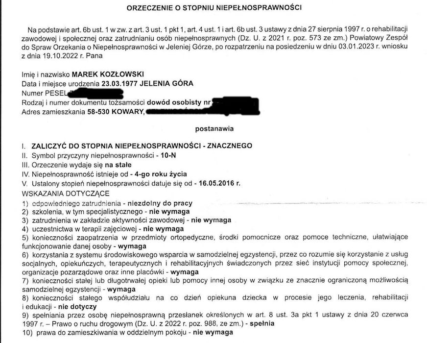 Zbiórka na zdrowie i Warunki do życia