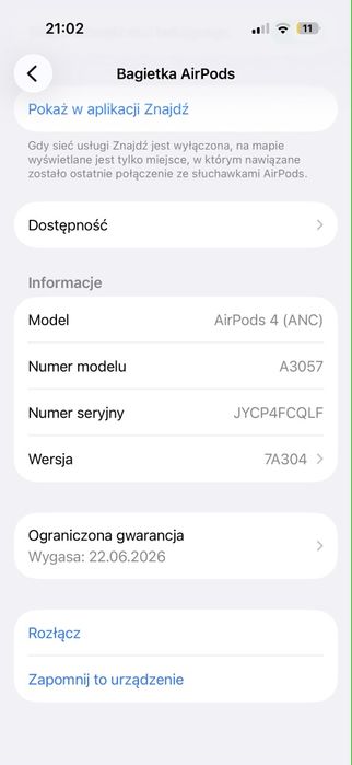 Sprzedam Air Pods 4 ANC