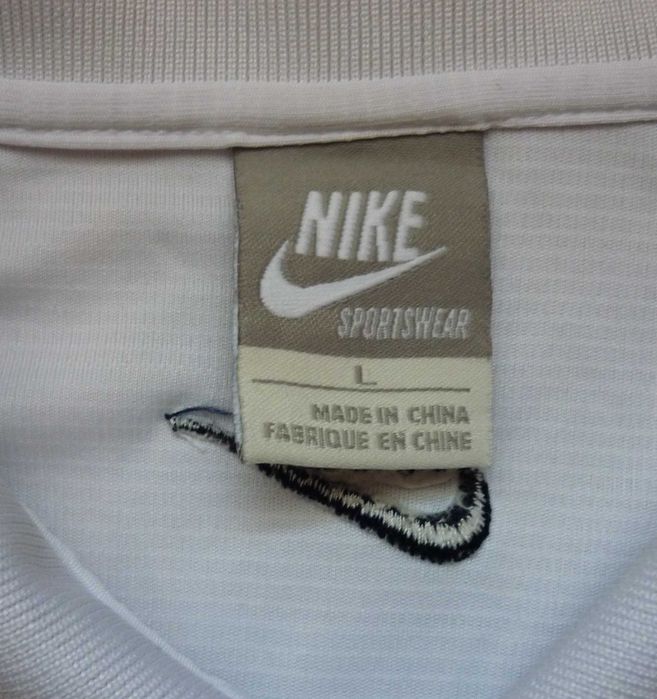Piękna męska koszulka polo NIKE rozmiar L biała