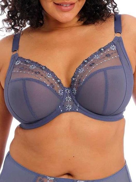 ELOMI Matilda Biustonosz Plunge 90K Niebieski Denim Daisy Fiszbiny